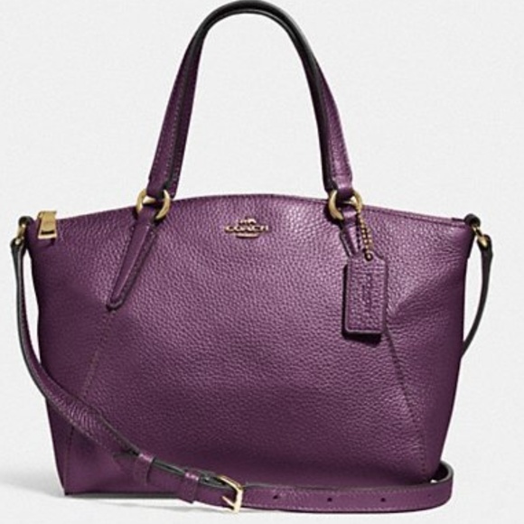 Coach Handbags - SALE! COACH MINI KELSEY SATCHEL METALLIC RASPBERRY